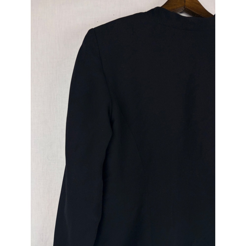 R&M Richards Womens Black Open Front Evening 14P Jacket Beaded Flare Cuff Blazer - Picture 7 of 13
